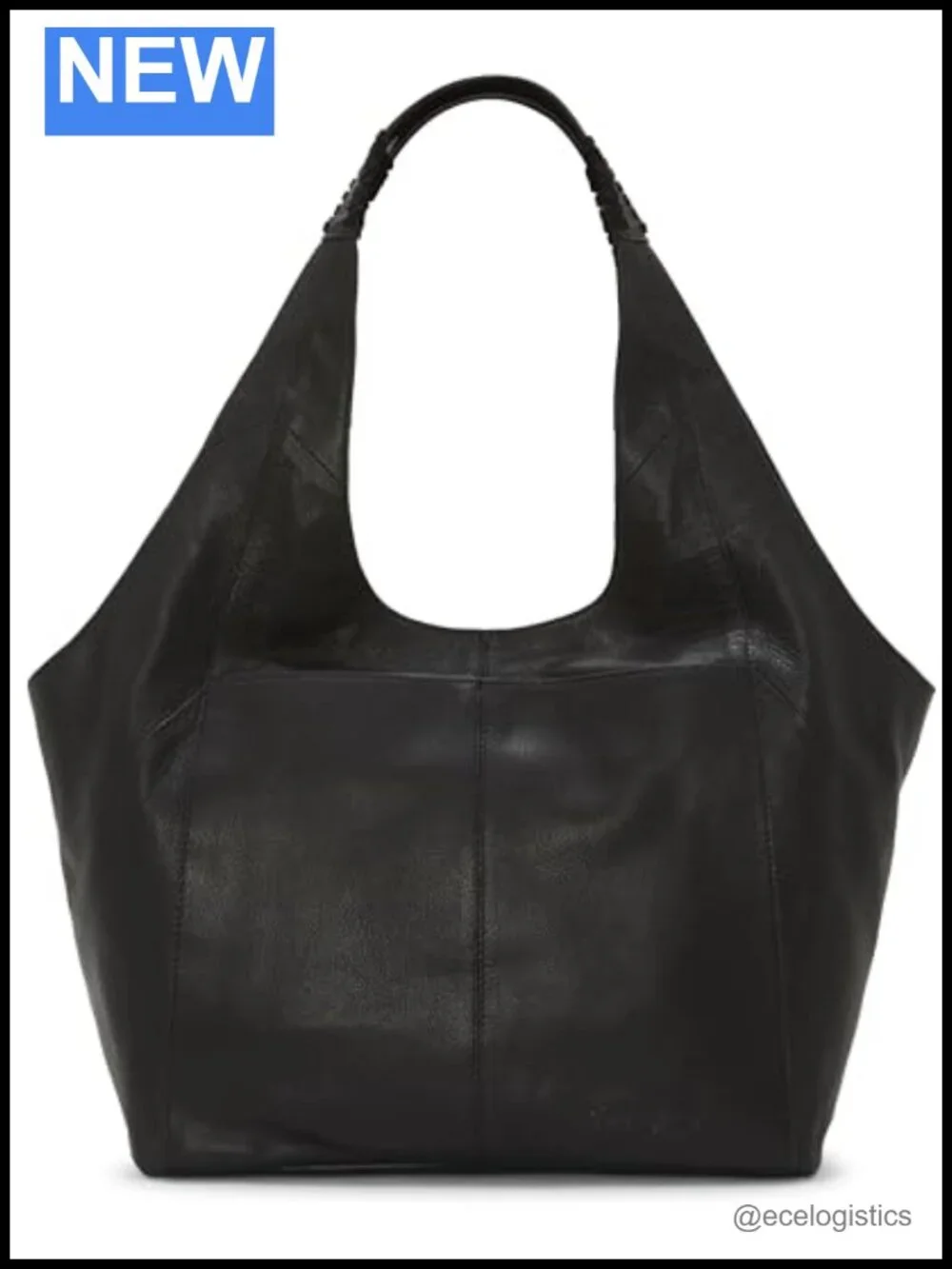 Lucky Brand Beky Tote Black Leather Hobo Shoulder Bag